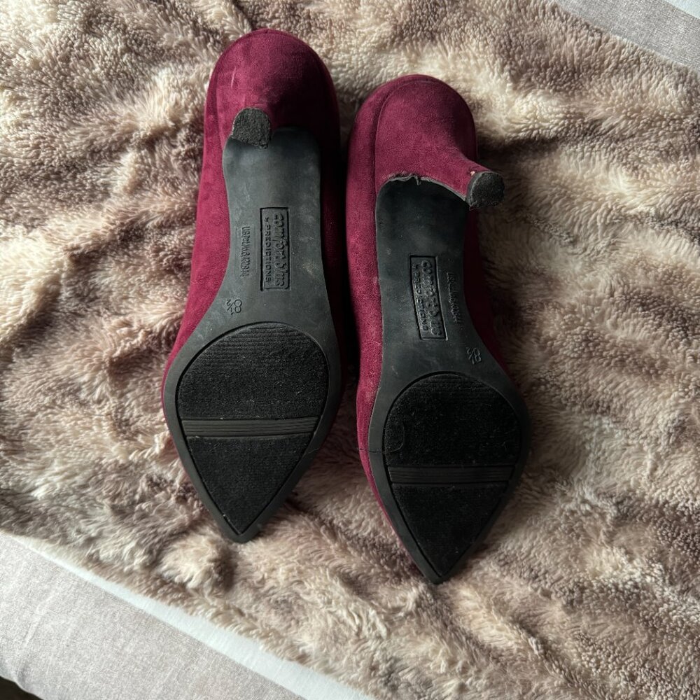 EUC Comfort Plus by Predictions Burgundy Suede Stiletto Sz 8.5 - Picture 3 of 6